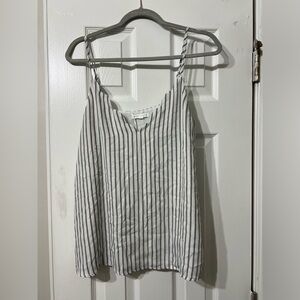 Striped Scalloped Spaghetti Strap Tank